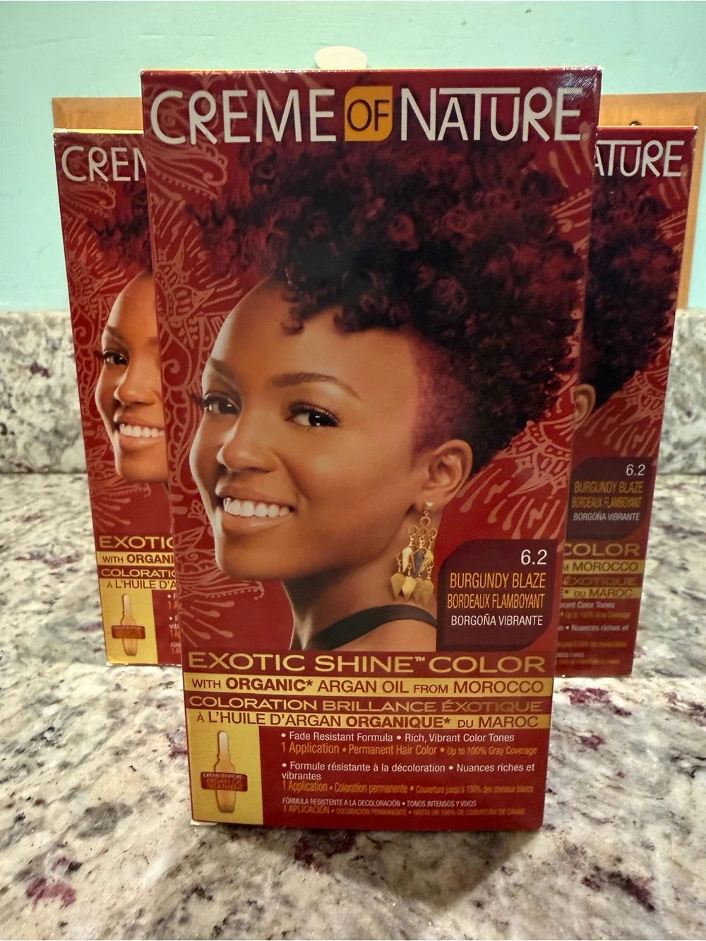 Creme of Nature Exotic Shine Color 6.2 Burgandy Blaze Quantity of 9 New